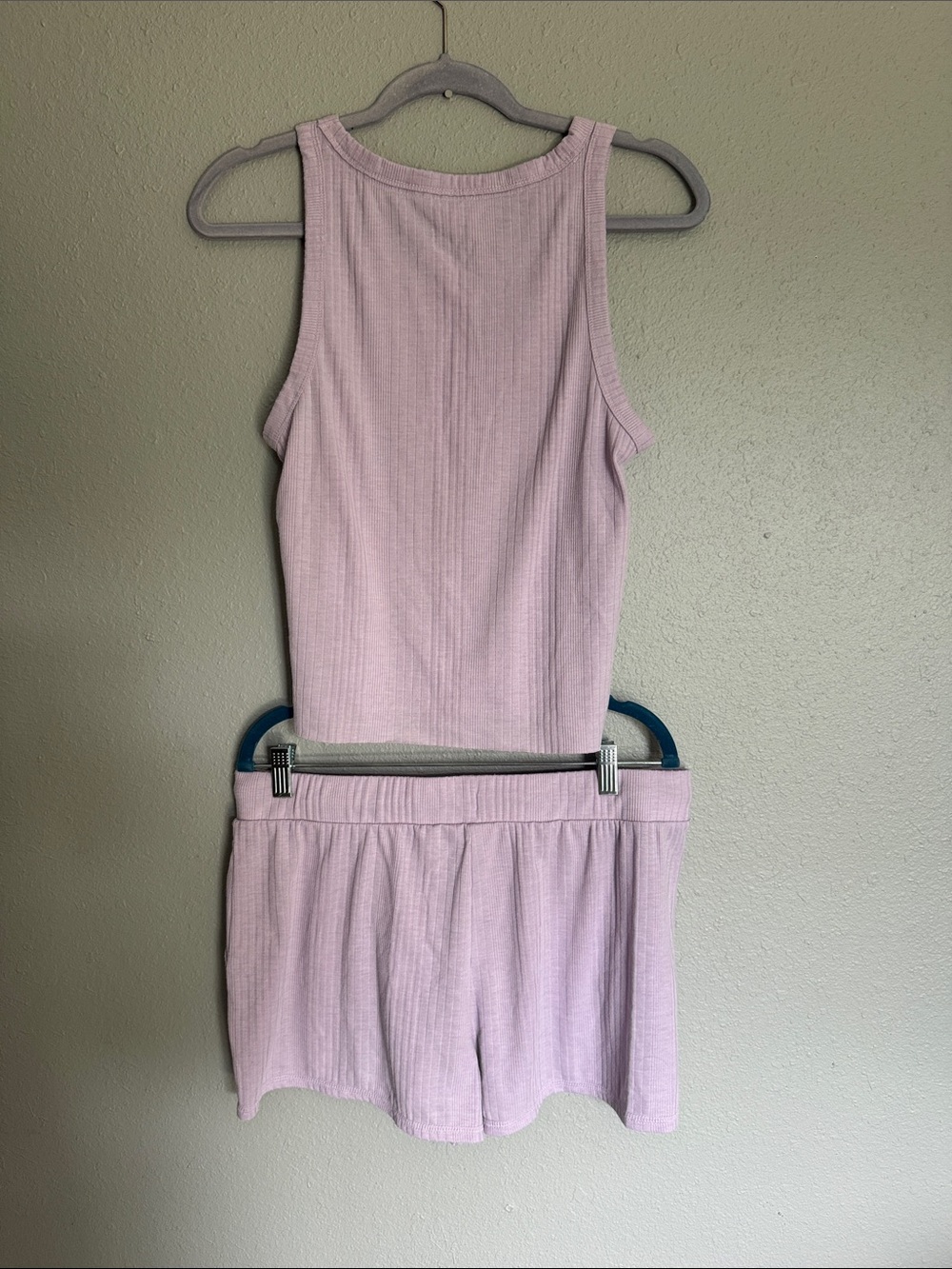 Roxy Lilac Ribbed Tank and Shorts Set with White Sun Graphic - Picture 4 of 4